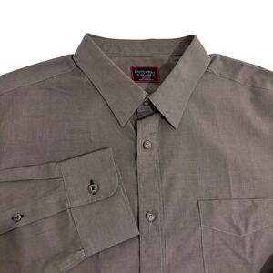 UNTUCKit Dark Gray Button Down Shirt Mens 2XL Cotton Long Sleeve Chest Pocket